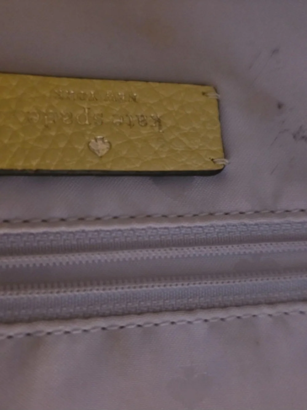 kate spade lemon yellow leather crossbody bag with front zip